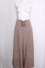 画像1: axes femme / ボタン×チェーンワイドパンツ  ベージュ S-26-09-18-056-AX-PA-HR-ZS (1)