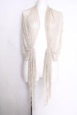 画像1: axes femme / ラメレースストール  ベージュ S-26-09-18-017-AX-ZA-HR-ZS (1)
