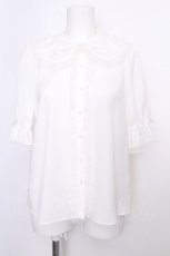 画像1: axes femme kawaii / プチリボン半袖ブラウス  白 S-26-09-18-024-AX-BL-AS-ZS (1)