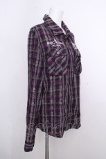 画像3: PUNK / チェックシャツ  紫 S-26-09-18-029-PU-BL-AS-ZS (3)