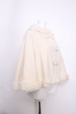 画像2: Secret Honey / ファーリボンポンチョ  アイボリー S-26-09-21-030-CA-JA-TE-ZS (2)