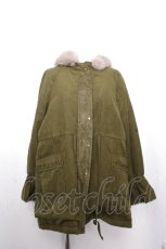 画像1: axes femme / フード付ミドル丈モッズコート  カーキ S-26-09-21-033-AX-CO-HR-ZS (1)