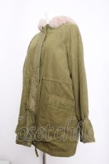 画像3: axes femme / フード付ミドル丈モッズコート  カーキ S-26-09-21-033-AX-CO-HR-ZS (3)