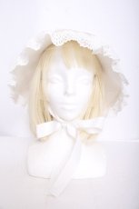 画像1: Alice Mashiro / レースブレードハット  白 S-26-09-21-012-LO-AC-AS-ZS (1)
