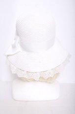 画像4: Alice Mashiro / レースブレードハット  白 S-26-09-21-012-LO-AC-AS-ZS (4)