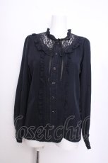 画像1: axes femme / ラウンド切り替えブラウス  紺 S-26-09-21-023-AX-BL-AS-ZS (1)