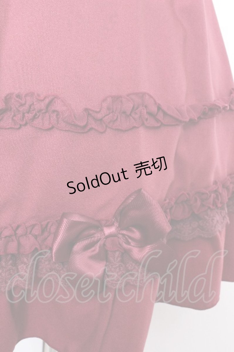 画像4: axes femme POETIQUE / フロントダブルリボンワンピース  ワイン S-26-09-22-020-AX-OP-HR-ZS (4)