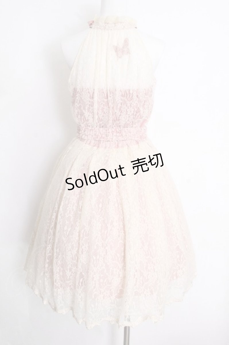 画像4: axes femme / レース重ね着風ワンピース  ピンク S-26-09-22-011-AX-OP-HR-ZS (4)