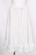画像1: axes femme kawaii / ミディフリルペチスカート  白 S-26-09-23-043-AX-SK-HR-ZS (1)