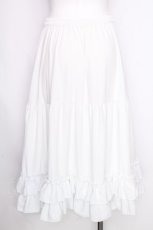 画像2: axes femme kawaii / ミディフリルペチスカート  白 S-26-09-23-043-AX-SK-HR-ZS (2)