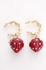 画像2: LOLITA / 大ぶりいちごピアス  赤 S-26-09-23-006-LO-AC-HR-ZS (2)