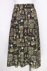 画像2: Franche Lippee / Museum丈長スカート 3L ブラック S-26-09-23-050-LO-SK-SZ-ZS (2)