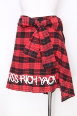 画像2: KRY CLOTHING / WRAP5　チェックラップスカート  赤 S-26-09-23-053-PU-SK-AS-ZS (2)
