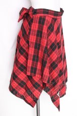 画像3: KRY CLOTHING / WRAP5　チェックラップスカート  赤 S-26-09-23-053-PU-SK-AS-ZS (3)