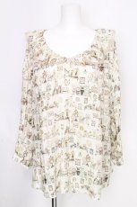 画像1: Franche Lippee / Hobbyroomブラウス 3L アイボリー S-26-09-23-015-LO-BL-SZ-ZS (1)