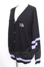 画像3: NieR Clothing / バイカラーニットカーディガン  黒ｘラベンダー S-26-09-23-028-PU-TO-HR-ZS (3)