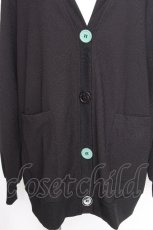 画像3: NieR Clothing / カーディガン  黒ｘグリーン S-26-09-23-029-PU-TO-HR-ZS (3)