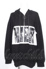 画像1: NieR Clothing / プリントフードプルオーバー  黒 S-26-09-23-032-PU-TO-HR-ZS (1)