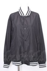 画像1: NieR Clothing / プリントナイロンスタジャン  黒 S-26-09-23-034-PU-JA-HR-ZS (1)