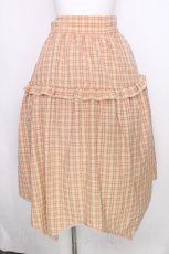 画像1: axes femme POETIQUE / チェックイレヘムスカート  オレンジ S-26-09-25-045-AX-SK-AS-ZS (1)