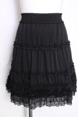 画像1: axes femme / お花付きペチ的ミニスカート  黒 S-26-09-25-057-AX-SK-AS-ZS (1)
