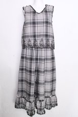 画像1: axes femme / 裾刺繍コンビネゾン  グレー S-26-09-25-059-AX-OP-AS-ZS (1)