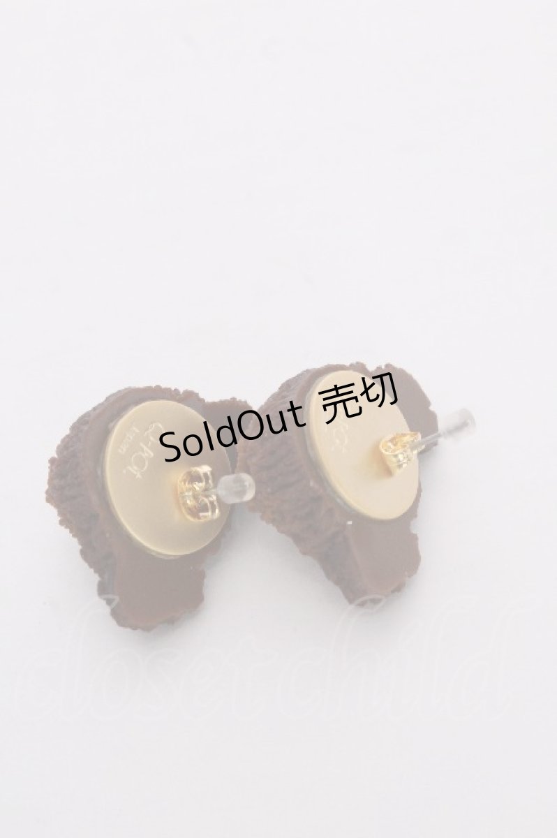 画像2: Q-pot. / テディベアノカオピアス  チョコレートクッキー S-26-09-25-1008-QP-AC-SZ-ZS (2)