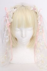画像1: Atelier Beatrice / パールデザインヴェール  白 S-26-09-25-1027-GO-AC-HR-ZS (1)