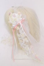 画像2: Atelier Beatrice / パールデザインヴェール  白 S-26-09-25-1027-GO-AC-HR-ZS (2)