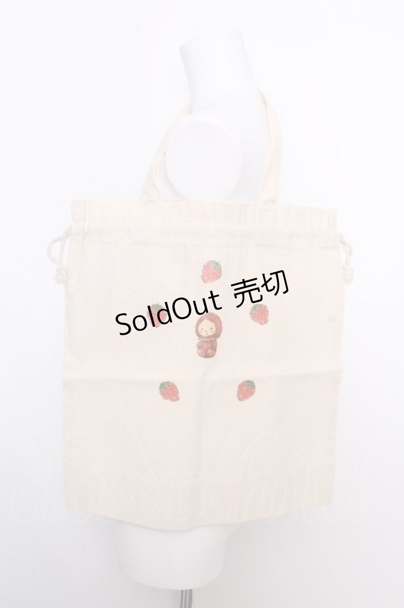 画像1: Franche Lippee / くりぼー巾着トートバッグ  生成り S-26-09-25-1033-LO-BG-SZ-ZS (1)