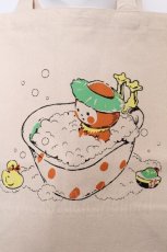 画像4: Franche Lippee / バスタイム柄トート  生成り S-26-09-25-1034-LO-BG-SZ-ZS (4)