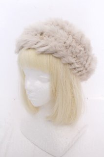axes femme / ラビットファーベレー帽 オフ S-26-09-25-002-AX-AC-AS