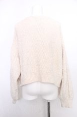 画像2: axes femme POETIQUE / レースアップベロアモールカーディガン  アイボリー S-26-09-25-020-AX-TO-HR-ZS (2)