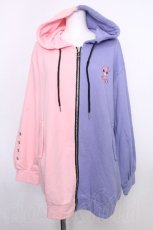 画像1: NieR Clothing / ちゃむちゃむパーカー  ピンクｘパープル S-26-09-25-027-PU-TO-HR-ZS (1)