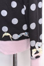 画像5: milklim / 刺繍ドットパーカー  黒 S-26-09-27-022-LO-CO-HR-ZS (5)