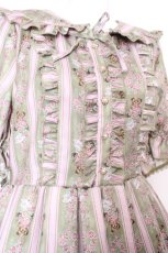 画像6: axes femme kawaii / RosyBear柄ワンピース  グリーン S-26-09-27-028-AX-OP-HR-ZS (6)