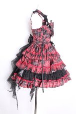 画像3: LOLITA / チェックティアードワンピース  赤ｘ黒 S-26-09-27-029-LO-OP-AS-ZS (3)