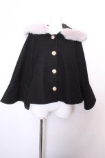 画像1: axes femme POETIQUE / ベルスリーブショートコート  黒 S-26-09-27-038-AX-CO-HR-ZS (1)