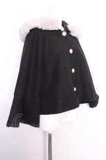 画像2: axes femme POETIQUE / ベルスリーブショートコート  黒 S-26-09-27-038-AX-CO-HR-ZS (2)