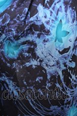 画像4: NieR Clothing / 転写巻きスカート  黒ｘ青 S-26-09-27-039-PU-SK-HR-ZS (4)