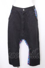 画像1: LOVER'S ROCK / レオパード切替サルエルパンツ  黒 S-26-09-27-1035-PU-PA-HR-ZS (1)