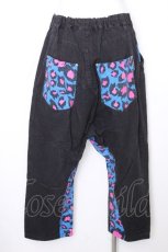 画像2: LOVER'S ROCK / レオパード切替サルエルパンツ  黒 S-26-09-27-1035-PU-PA-HR-ZS (2)