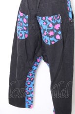 画像3: LOVER'S ROCK / レオパード切替サルエルパンツ  黒 S-26-09-27-1035-PU-PA-HR-ZS (3)