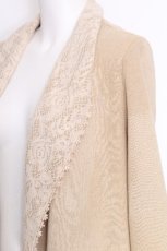 画像3: axes femme / レースデザインロングカーディガン  ベージュ S-26-09-27-1013-AX-BL-HR-ZS (3)