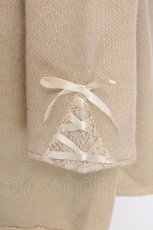 画像4: axes femme / レースデザインロングカーディガン  ベージュ S-26-09-27-1013-AX-BL-HR-ZS (4)