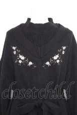 画像3: axes femme / 刺繍入りレイヤード風ニットワンピース  黒 S-26-09-27-1017-AX-OP-HR-ZS (3)
