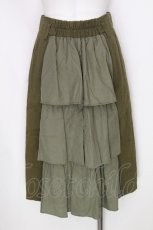 画像2: Franche Lippee / バックティアードデニムスカート  カーキ S-26-09-27-1020-LO-SK-HR-ZS (2)