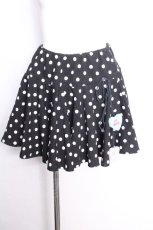 画像1: milklim / ドットスカート  黒ｘ白 S-26-09-27-040-LO-SK-HR-ZS (1)