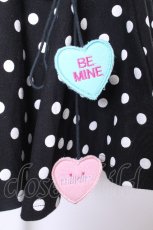 画像2: milklim / ドットスカート  黒ｘ白 S-26-09-27-040-LO-SK-HR-ZS (2)