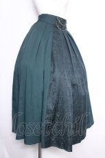 画像2: axes femme / ジャカード×プリーツスカート  紺 S-26-09-27-047-AX-SK-HR-ZS (2)